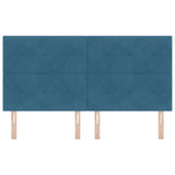 Hoofdbord Knop Tufted Donkerblauw 180 cm Fluweel