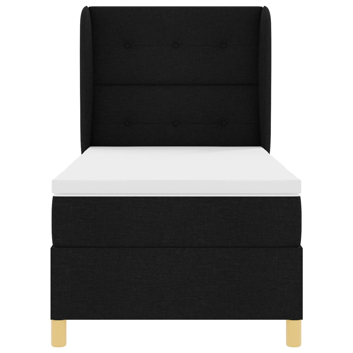 Bedframe met Matras Zwart Stof 90 x 190 cm Bedmatras