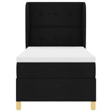 Bedframe met Matras Zwart Stof 90 x 190 cm Bedmatras