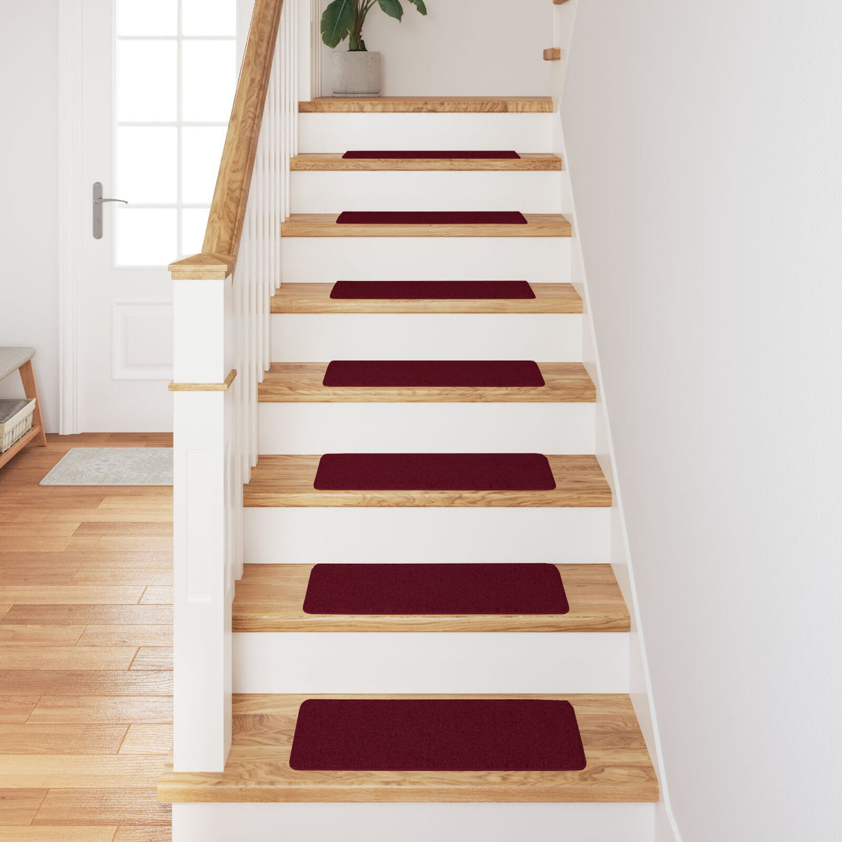 Trapmatten met Latex Achterkant Bordeaux 25x60 cm