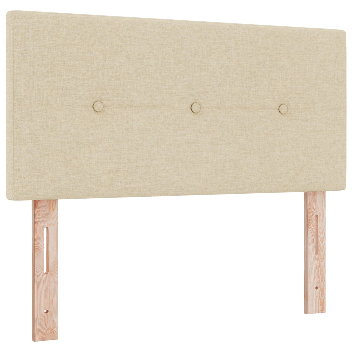 Bedframe met Matras Beige Stof 90 x 190 cm Bed Matras