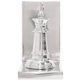 Boekensteunen 2 stuks Zilver 11x12x19,5 cm Aluminium Schaak