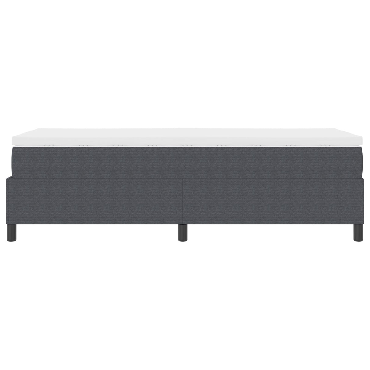 Boxspring Bed met Matras Donkergrijs 80x200 cm Corduroy Stof