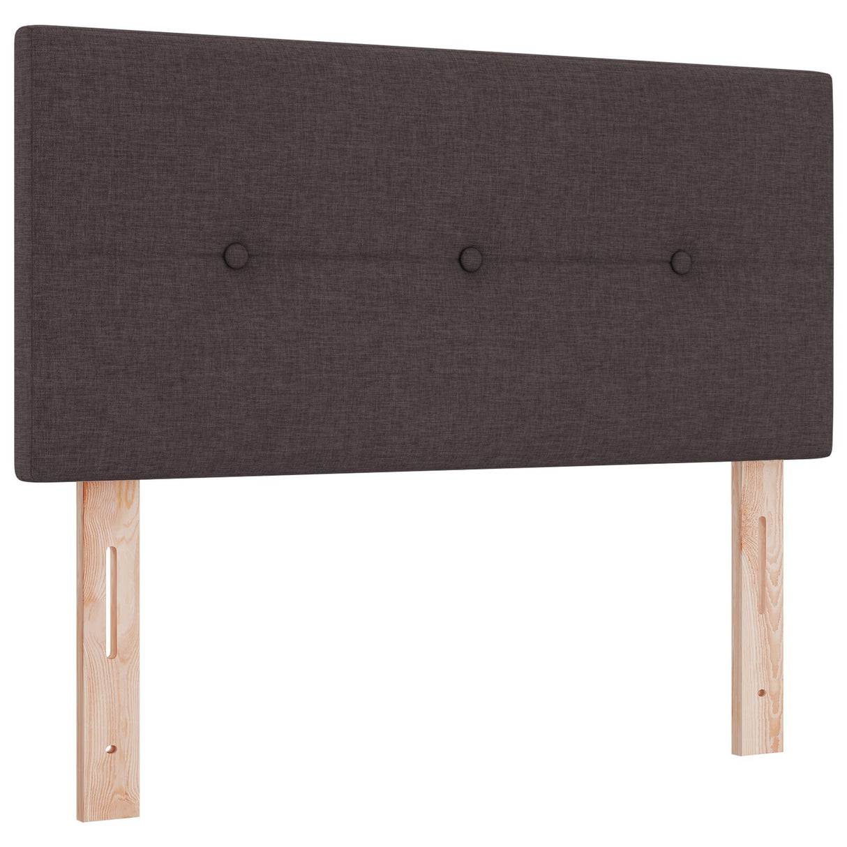 Boxspring Bed met Matras & LED Donkerbruin 90x190 cm Stof