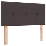 Boxspring Bed met Matras & LED Donkerbruin 90x190 cm Stof