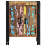 Schoenkast Zwart 30x30x40 cm Massief gerecycled hout en staal