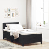 Boxspring Bed met Matras Zwart 80x200 cm Fluweel