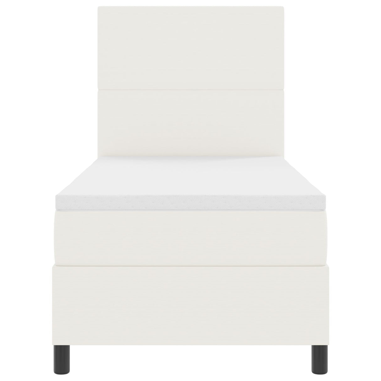 Boxspringbed met Matras Crème 80x200 cm Corduroy Stof