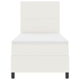 Boxspringbed met Matras Crème 80x200 cm Corduroy Stof