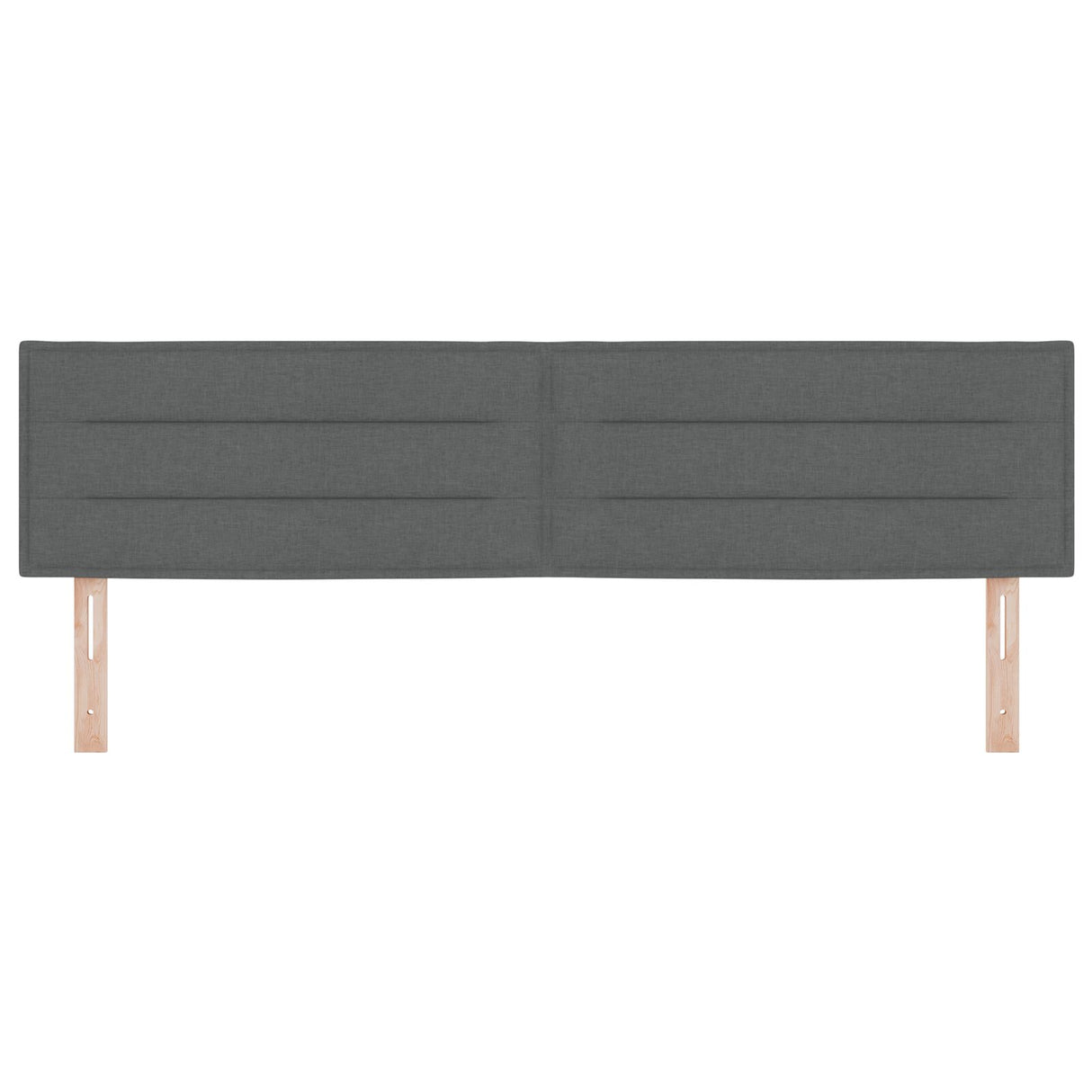 LED Hoofdeinde Lijnen Ontwerp Donker Grijs 90 cm Stof