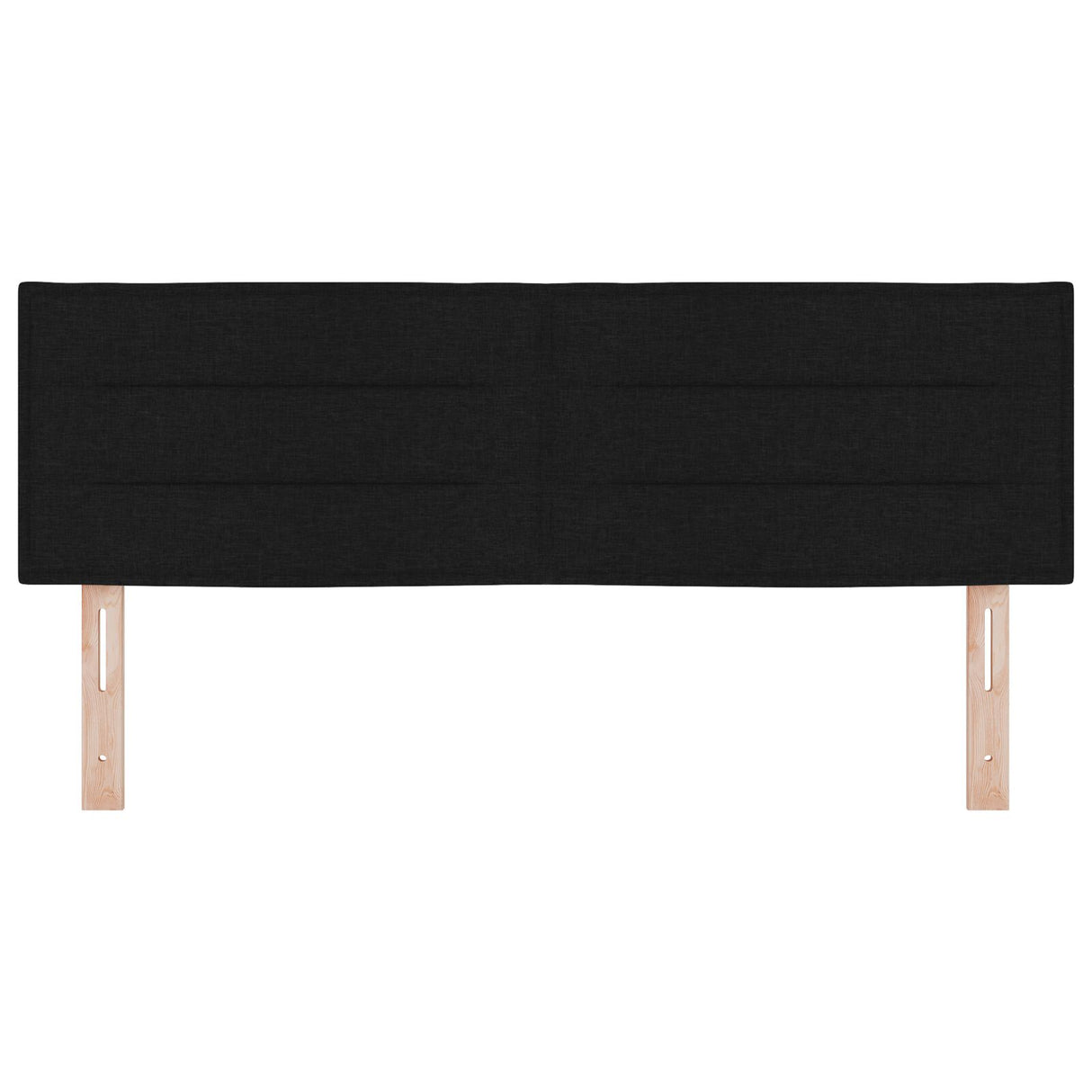 LED Hoofdbord Lijnen Ontwerp Zwart 160 cm Stof