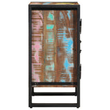 Schoenkast Zwart 30x30x40 cm Massief gerecycled hout en staal