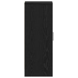 Schoenenkast Zwart Eiken 32x35x92 cm Bewerkt Hout