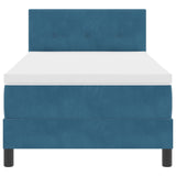 Boxspring Bed met Matras Donkerblauw 80x200 cm Velvet