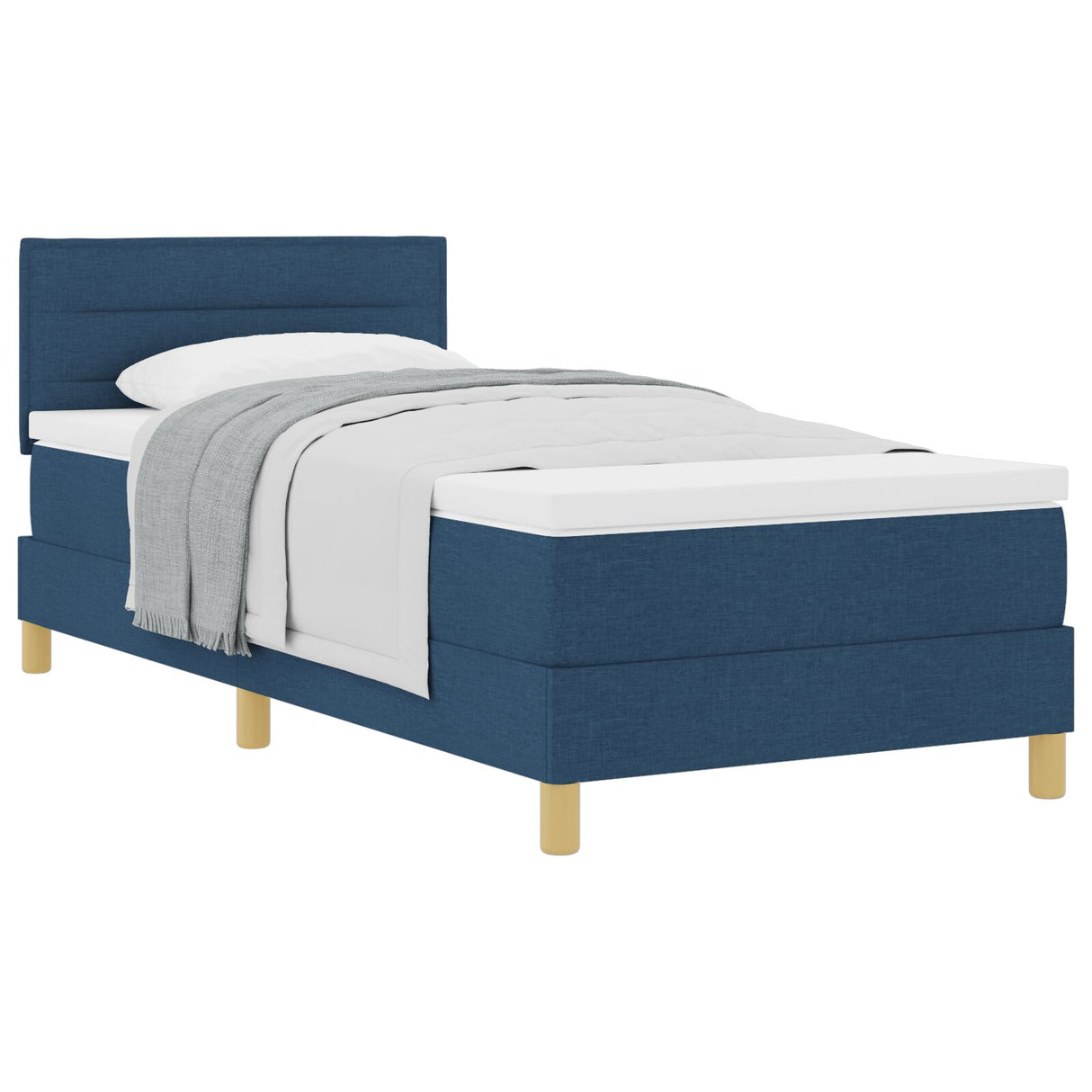Boxspring Bed met Matras Blauw 80x200 cm Stof