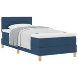 Boxspring Bed met Matras Blauw 80x200 cm Stof