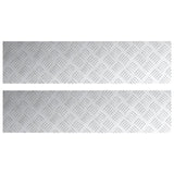 Aluminium Checker Platen 2 stuks Antislip 100x25 cm