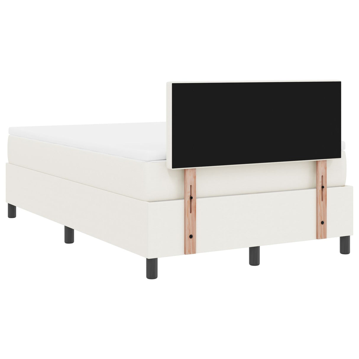 Boxspringbed met Matras Crème Klein Dubbel Corduroy Stof