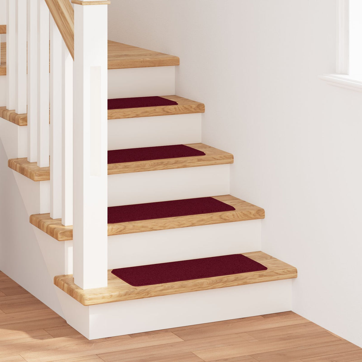 Trapmatten met Latex Achterkant Bordeaux 25x60 cm