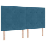 Hoofdbord Knop Tufted Donkerblauw 180 cm Fluweel