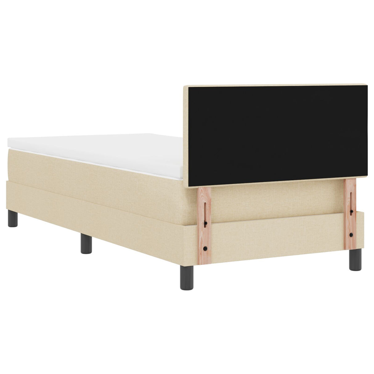 Bedframe met Matras Beige Stof 90 x 190 cm Bed Matras