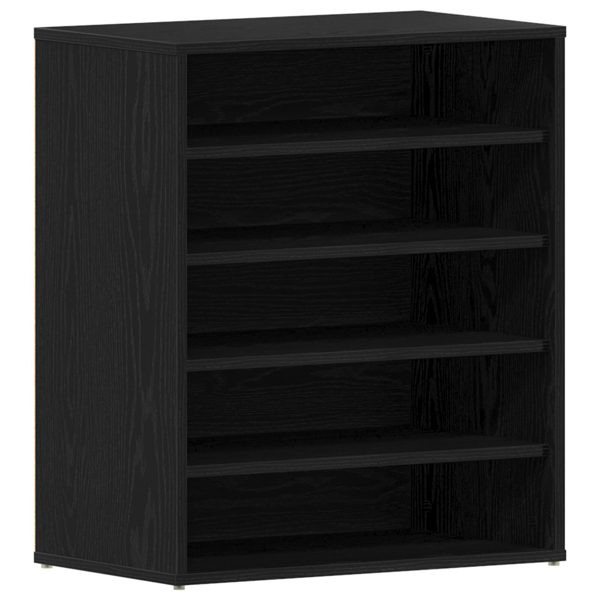 Schoenenkast Zwart Eiken 60x35x70 cm Geengineerd Hout