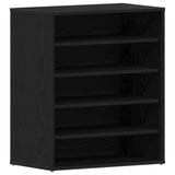Schoenenkast Zwart Eiken 60x35x70 cm Geengineerd Hout