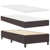 Boxspringbed met Matras Donkerbruin Eenpersoons Stof