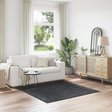 Shaggy Tapijt met Latex Onderkant Donkergrijs 160x160 cm