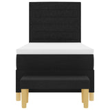 Bedframe met Matras Set van 2 Zwart Stof 90 x 190 cm Bedframe