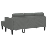 L-vormige Bank Set van 2 Donkergrijs Polyester