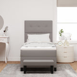 Boxspringbed met Matras & Bank Taupe 90x190 cm Stof