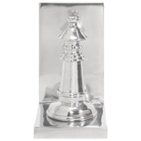 Boekensteunen 2 stuks Zilver 11x12x19,5 cm Aluminium Schaak