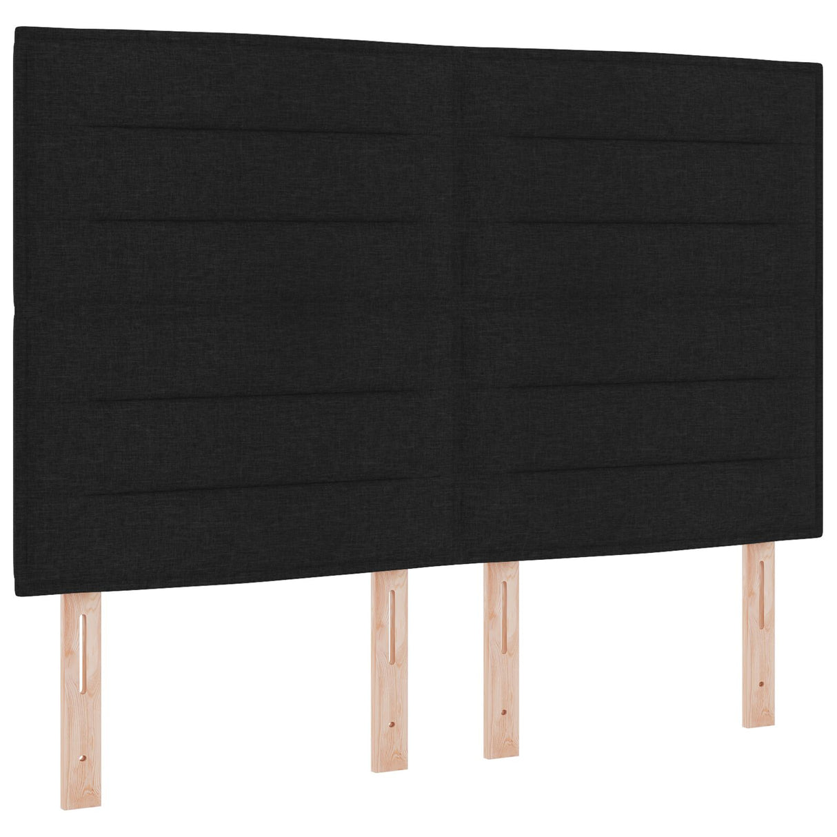 LED Hoofdbord Lijnen Ontwerp Zwart 80 cm Stof