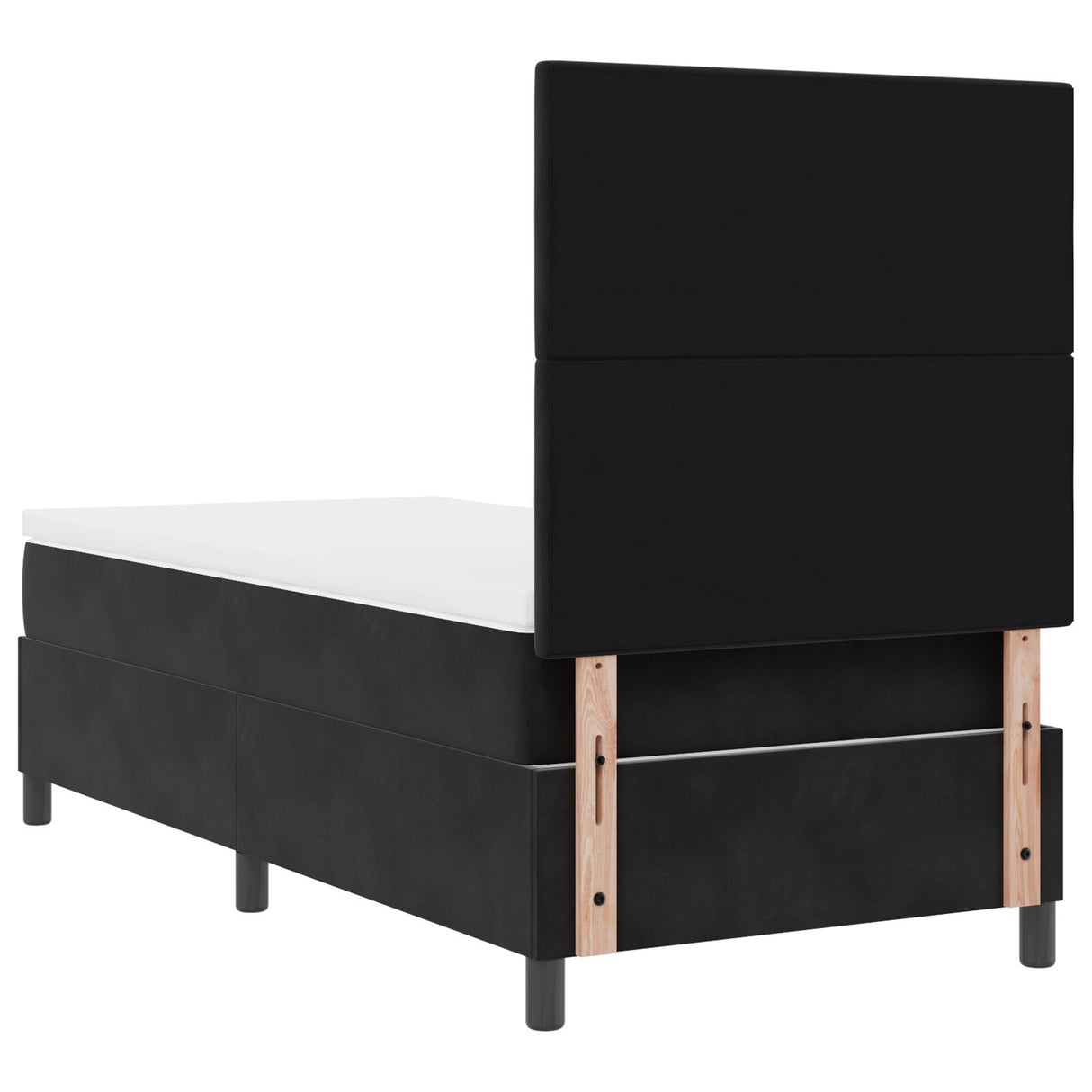 Boxspring Bed met Matras Zwart 80x200 cm Velvet