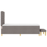 Boxspringbed met Matras & Bank Taupe 80x200 cm Stof