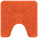 3-delige Badmat Set Oranje Polypropyleen Antislip