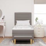 Boxspringbed met Matras & Bank Taupe 80x200 cm Stof
