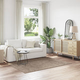 Fluffy Tapijt met Latex Achterkant Bruin 140x200 cm