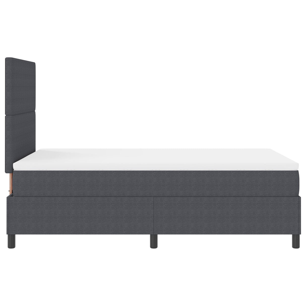 Boxspring Bed met Matras Donkergrijs Klein Tweepersoons Corduroy Stof