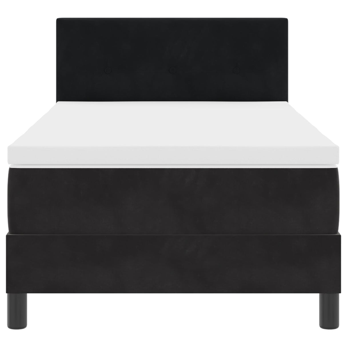 Boxspring Bed met Matras Zwart 80x200 cm Fluweel