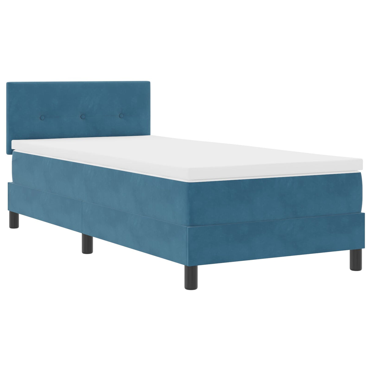 Boxspring Bed met Matras Donkerblauw 80x200 cm Velvet