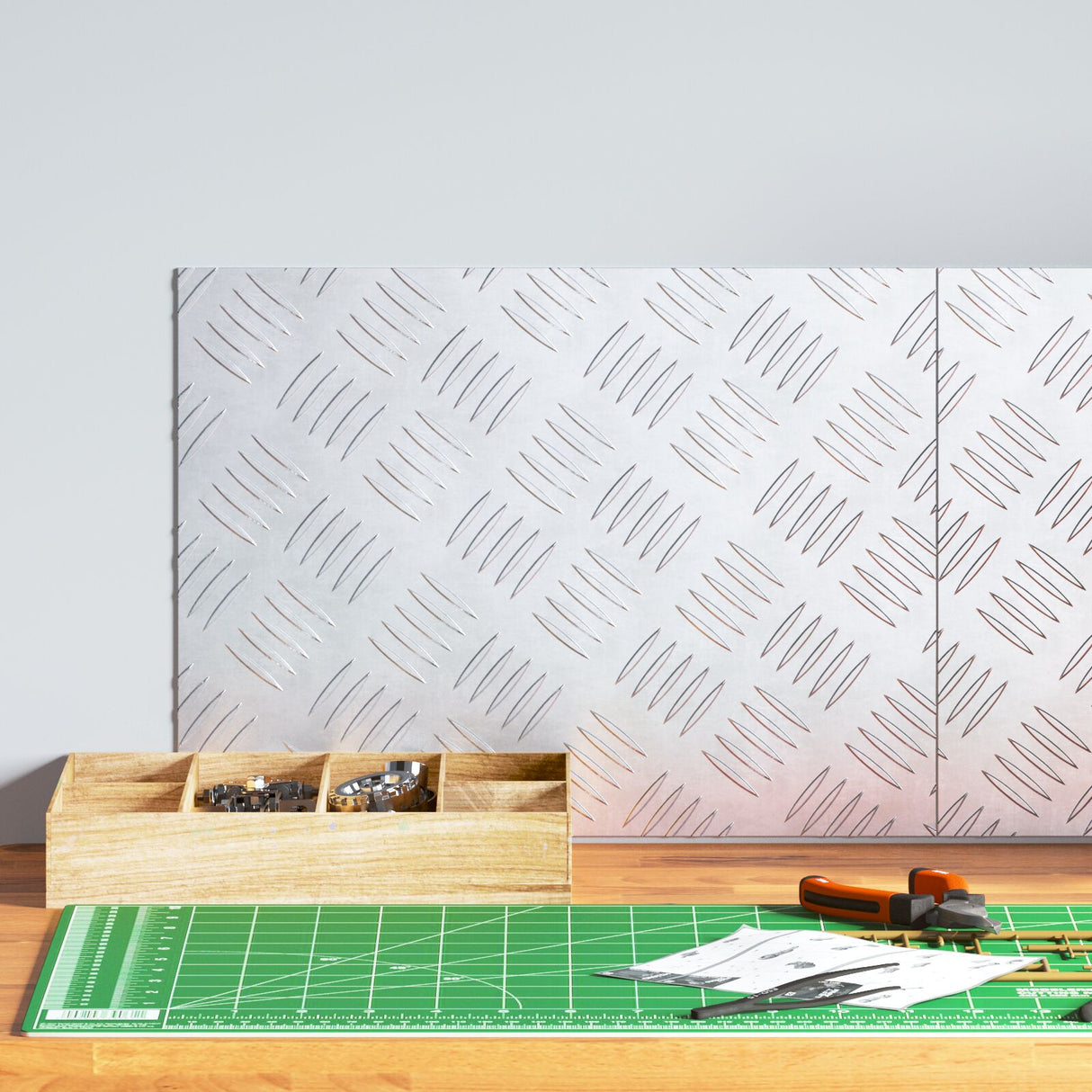 Aluminium Checker Platen - 2 Pak, Antislip, 40x30 cm