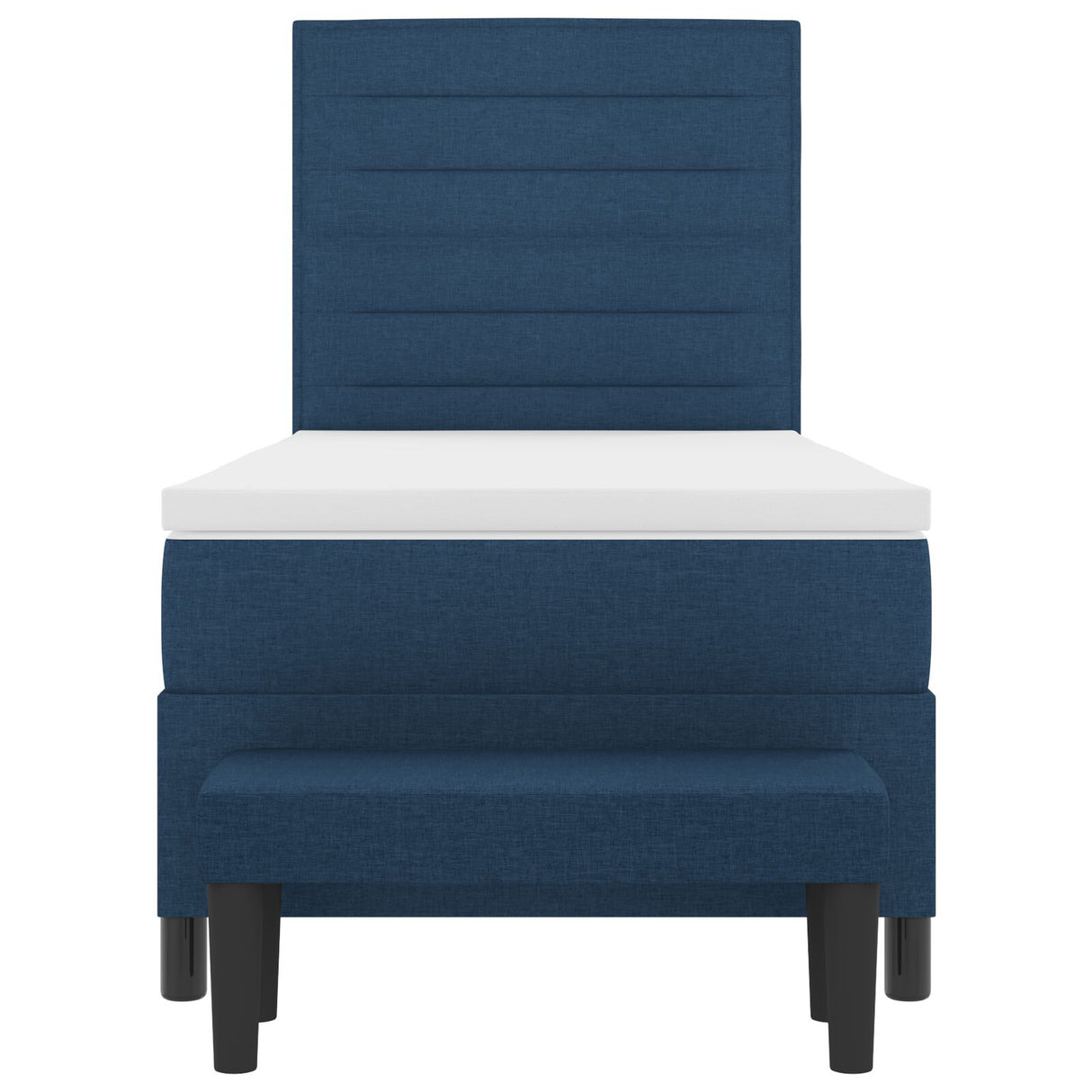 Boxspringbed met Matras & Bank Blauw 90x190 cm Stof