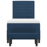 Boxspringbed met Matras & Bank Blauw 90x190 cm Stof