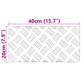 Aluminium Checker Platen 4 stuks Antislip 40x20 cm