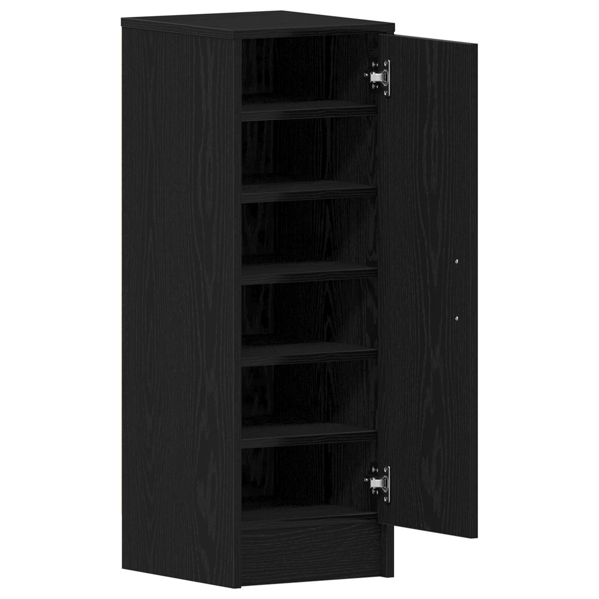 Schoenenkast Zwart Eiken 32x35x92 cm Bewerkt Hout