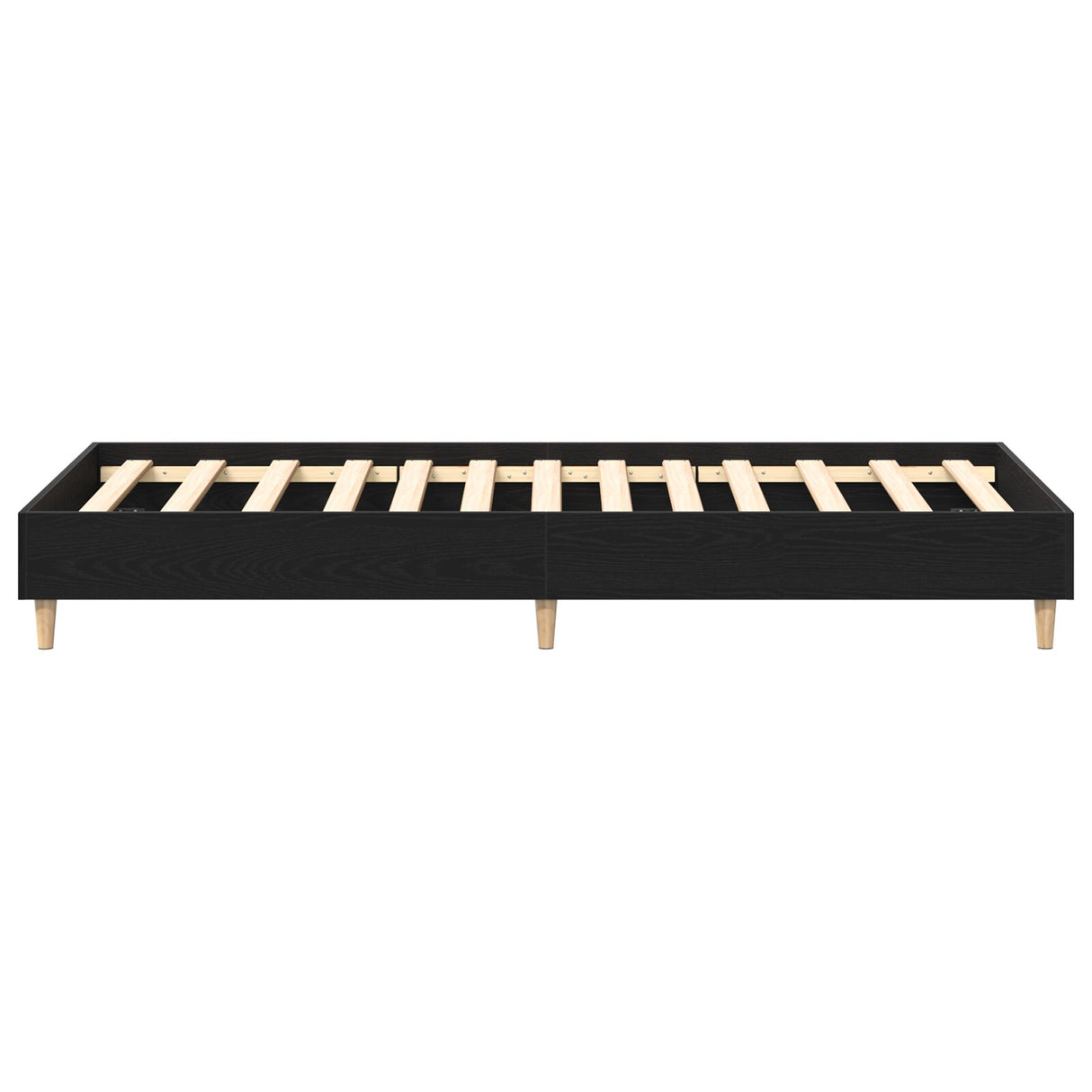 Bedframe 90x190 cm Zwart Eiken Tegenwoordig Hout