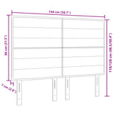 LED Hoofdbord Lijnen Ontwerp Blauw 72 cm Stof