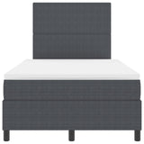 Boxspring Bed met Matras Donkergrijs Klein Tweepersoons Corduroy Stof
